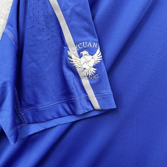 Nike Tiger Woods Collection Dri-Fit Blue Short‎ Sleeve Golf Polo Shirt Size XL - Picture 4 of 14